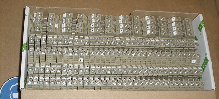 hq4 ca 90x Klemme 10,0mm² Conta-Clip RK 6-10 beige + 6Deckel + 6Endstück