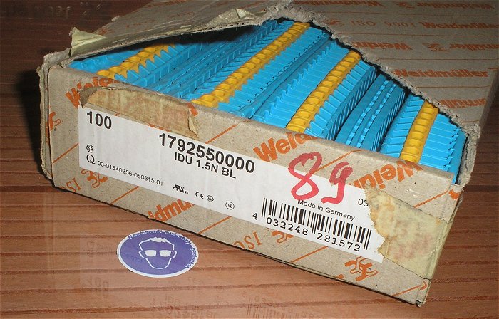 hq2 ca 76x Reihenklemme 1,5mm² Weidmüller IDU 1.5N BL EAN 4032248281572