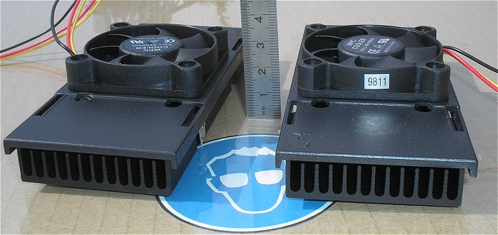 hq4 ca 50mm CPU Lüfter Ventilator 12V Volt DC 0,08A 80mA u. Alu Aluminium Kühlkörper