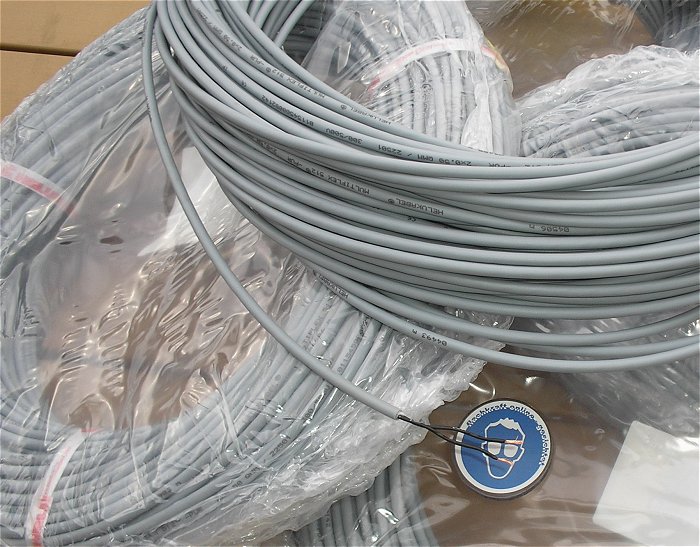 hq2 20m Rundkabel Leitung 2x0,5 mm² Helukabel Multiflex 512 PUR grau  EAN 4060892133411