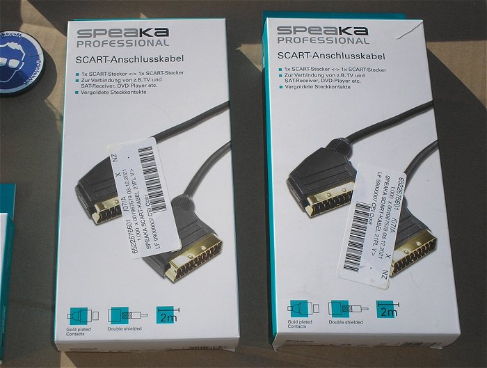 hq3 Kabel Klinke Scart Cinch u.a. 4053199934522 4008928501728 Speaka 4053199933679