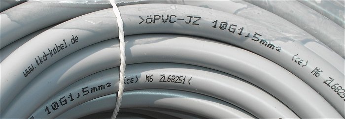 hq1 1m Meter Leitung grau 9adrig + PE 10 x 1,5mm² Eldra ÖPVC-JZ 10G1,5 EAN 4056196097948