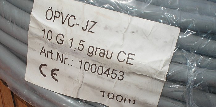 hq5 1m Meter Leitung grau 9adrig + PE 10 x 1,5mm² Eldra ÖPVC-JZ 10G1,5 EAN 4056196097948