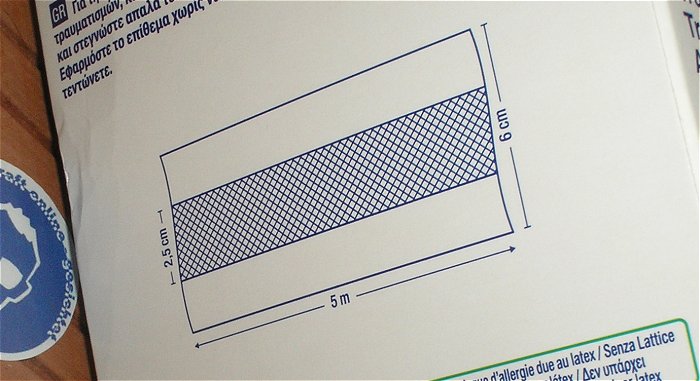 hq3 1 Meter Streifen - Pflaster 6cm atmungsaktiv Hansaplast Classic  EAN 4005800183805