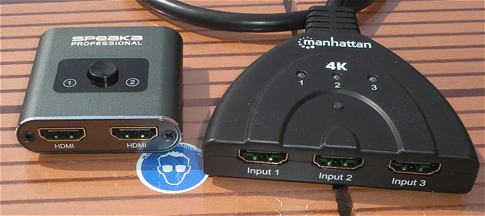 hq1 2Stück HDMI Switch Schalter u.a.1x Speaka Professional 1x Manhattan 766623207874 