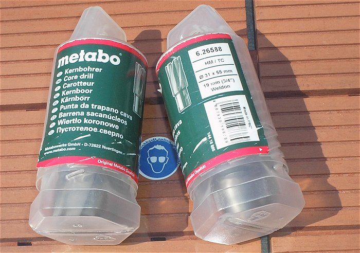 hq3 Kernbohrer HM TC 31 x 55mm ¾ Zoll 19mm Weldon Metabo 626588 EAN 4007430198389