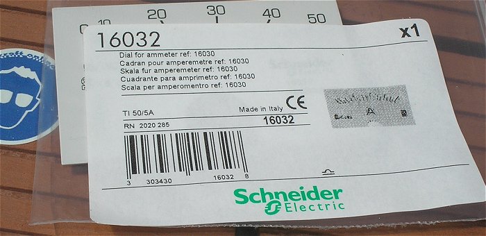 hq1 6x Skala Blende Amperemeter 50⁄5A Schneider Electric 16032 EAN 3303430160328