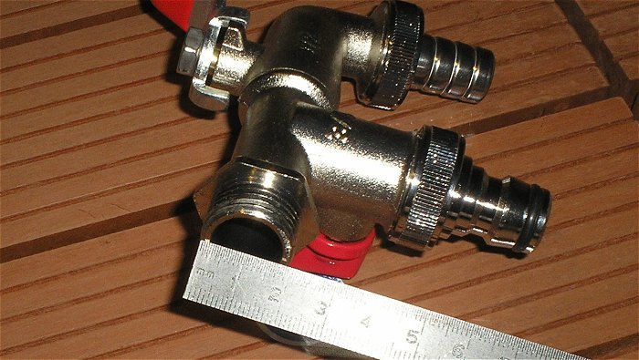 hq5 Duo Wasserhahn Doppel-Kugelauslaufventil AG 1⁄2“ Anschluß WWC-945223  EAN 4040746306727