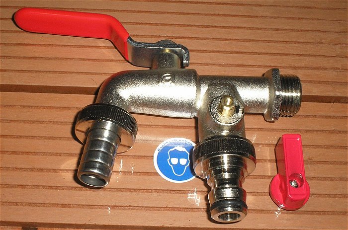 hq9 Duo Wasserhahn Doppel-Kugelauslaufventil AG 1⁄2“ Anschluß WWC-945223  EAN 4040746306727