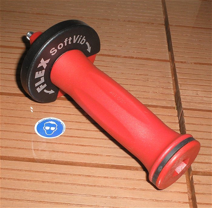 hq Griff Handgriff rot mit Vibrationsdämpfung + Spannschlüssel Flex Softvib M8